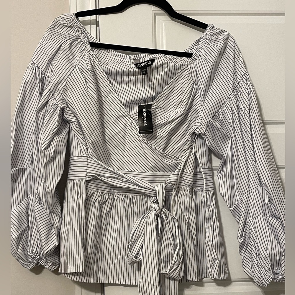 Peplum belted blouse